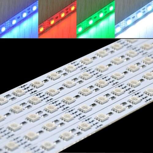 Wholesale 50pcs Top quality 5050SMD RGB hard bar light strip xmas lightening home resturant ktv colorful decoration Flash lights