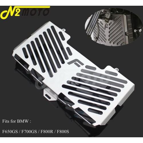 For BMW F650GS F700GS F800R F800S Motorcycle Silver Aluminum Front Side Radiator Protective Cover Grill Guard Grille Protector