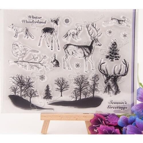 Forest Animals Transparent Clear Stamp for DIY scrapbooking/Card Making NN123