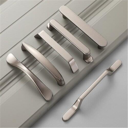 Cabinet Handles Zinc Alloy Modern Style Door Handles Elegant Drawer Pulls Knobs Kitchen Furniture Handle Hardware