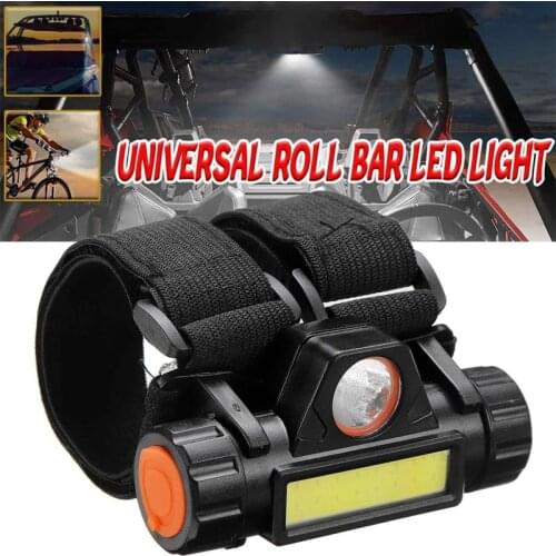 LED Roll Bar Light 1.25-2.0Inch Rechargeable Roll Bar Mount Dome Work Light for UTV ATV Off Road Golf Cart Motorcycle