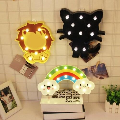 3D Rainbow Modelling LED Night Light Decorative Bedroom Lamp Battery Operated for Girls Children Baby Room LED Lamp RERI889