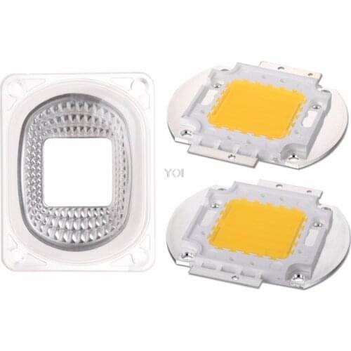 LED Lens Reflector For LED COB Lamps PC lens+Reflector+Silicone Ring Cover shade