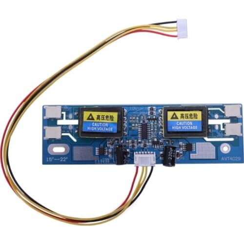 Avt4029 Universal Inverter Replacement Ccfl Inverter Lcd Monitor 4 Lamp 10-29V For 15-22 Inch Wide Screen With 6pin Cable