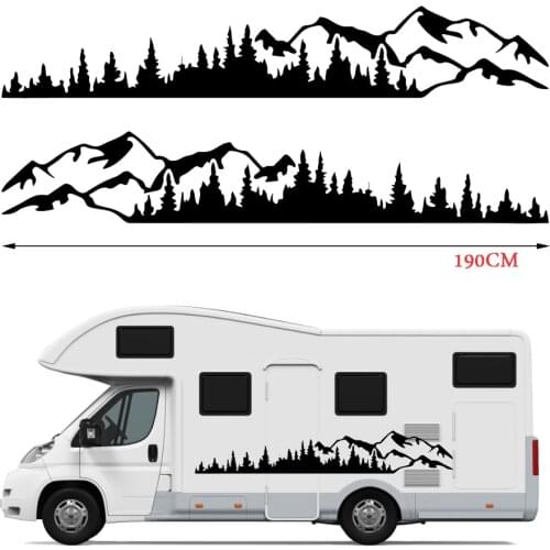 Vinyl Stickers For Car SUV RV Camper Offroad Mountain Tree Forest Decor Decal Camper Accessories Car Stickers and Decals