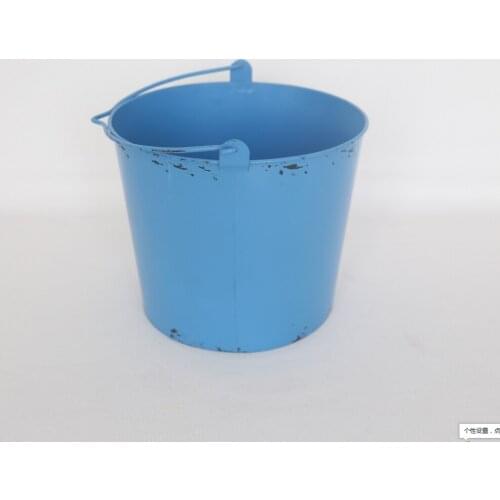 Vintage Rustic Bucket Pail Newborn Photography Props Baby Posing Props Iron Bucket