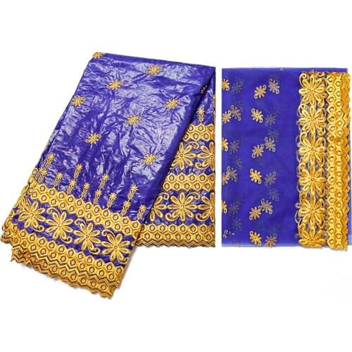 Embroidered Austria 100% Cotton 2021 Dubai Jacquard Fabric For Wedding Party High Quality Brocard Tissu 5+2 yards/lot