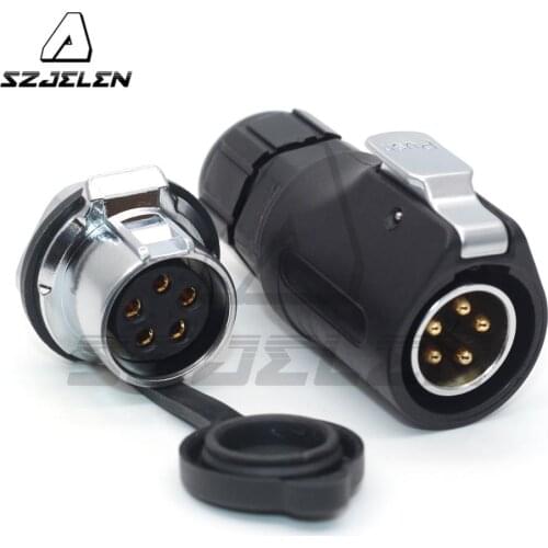 XHP20, M20 5Pin 30A LED Stripe Connector Electronical Performance Quick Locking Waterproof Connector IP67