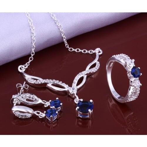 925 sterling silver jewelry set, fashion jewelry set Earring 507 Necklace 534 Ring 399-8 /ifgaqwna iqyarifa S639