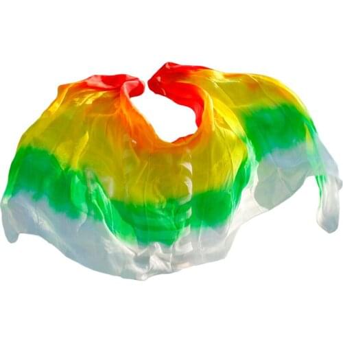100% Silk Belly Dance Accessories Performance Veils 5 Sizes Bellydance Handmade Gradual Colors Veils Can Be Customized