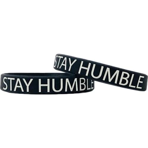 300pcs Motivational STAY HUMBLE Silicone Bracelets Rubber Wristbands Free Shipping by DHL