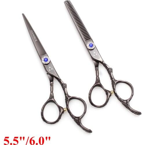 50Pcs 5.5 6.0 Hair Scissors Barber Scissors440C Professional Hairdressing Scissors Thinning Haircut Hair Shears Hairdresser9002