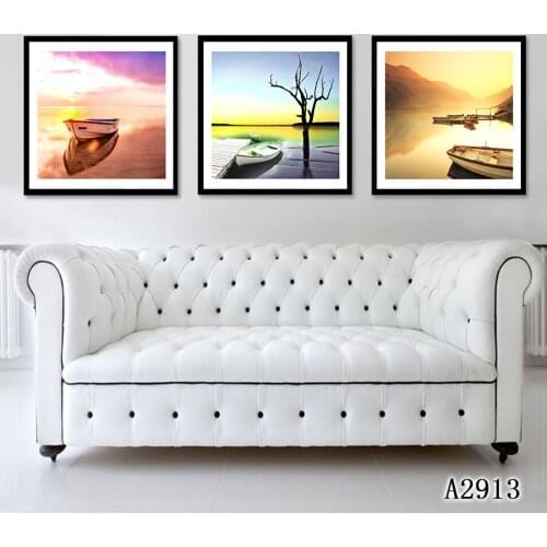 Abstract Oil Painting Print on Canvas 3pcs Modular Beach Ocean Seascape Canvas Printing Painting Wall Art Picture forHome Decor