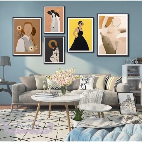 Abstract Fashion Dress Picture Wall Art Print Poster Modern Style Canvas Painting Aisle Living Room Unique Home Decoration