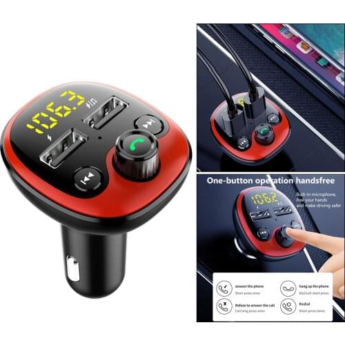 Car FM Transmitter Bluetooth Handsfree U Disk TF MP3 Player 3.1A USB Charger Practical Car Vehicle Accessaries