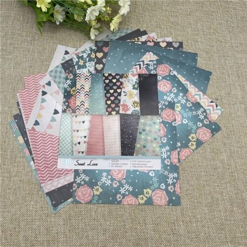 24 sheet 6"X6" Sweet Love tale patterned paper Scrapbooking paper pack handmade craft paper craft Background pad