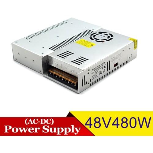Switch DC Power Supply Driver 48V 10A 480W Transformer AC110V 220V to DC48V Power Adapter for Light CNC Route CCTV Stepper Motor