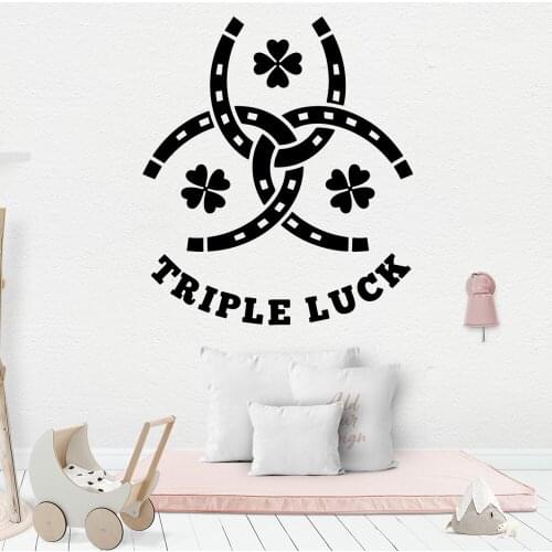Drop Shipping Triple Luck Waterproof Wall Stickers Wall Art Decor For Living Room Bedroom Wall Art Decal