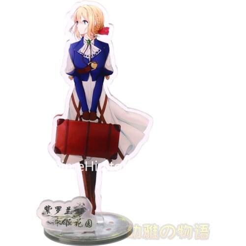 Anime Violet Evergarden Action Figure Cosplay Toys Cattleya Baudelaire Benedict Blue Acrylic Figures Stand Model Dolls 15cm