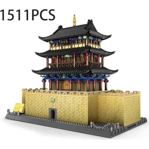 Chinese Architecture Jiayu Pass Building Blocks World Classic City Model Bricks Creative Educational Toys for Children Gifts