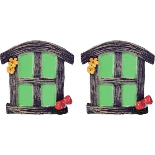 Mini Resin Craft Tree Hugger Yard Art Decorations Door and Windows Tree Art Garden Art WIth Glow Faintly In The Dark JSYS