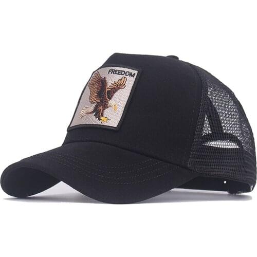 Fashion Animals Embroidery Baseball Caps Men Women Snapback Hip Hop Hat Cotton Summer Breathable Mesh Sun Gorras Streetwear Bone