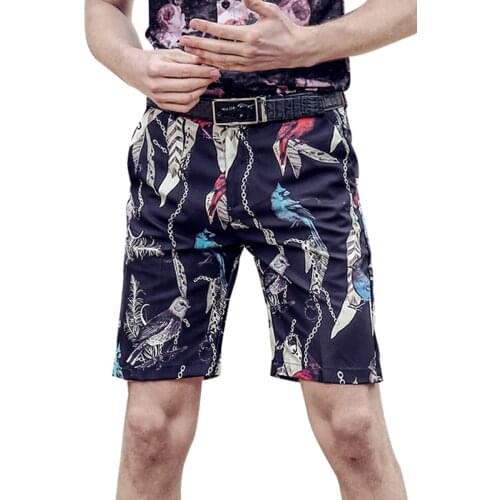 Free shipping Fanzhuan new fashion mens male casual 2017 personality slim printed shorts Korean trousers summer 718122 design