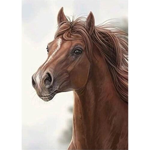 Animal Horse DIY Cross Stitch Embroidery 11CT Kits Craft Needlework Set Printed Canvas Cotton Thread Home Decoration Living Room