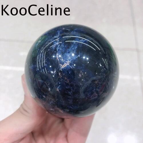 Natural Crystal Quartz Sodalite Sphere Energy Ball Reiki Stones Room Home Office Aquarium Decoration Accessories Gemstone