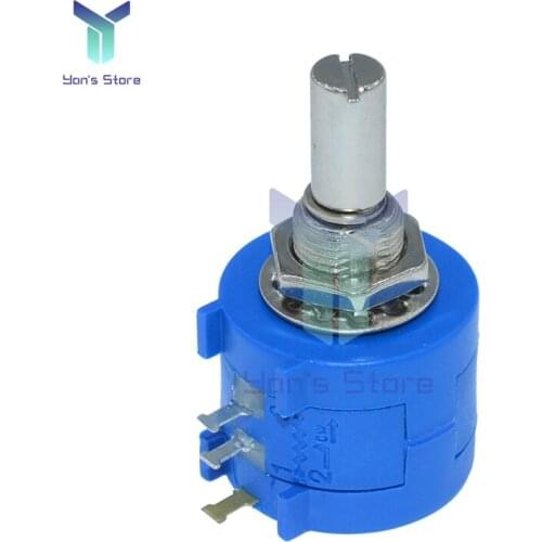 3590S-2-103L 10K Potentiometer OHM Precision Multiturn Wirewound Potentiometer 10 Turns Adjustable Resistor Shaft Diameter 6.35M