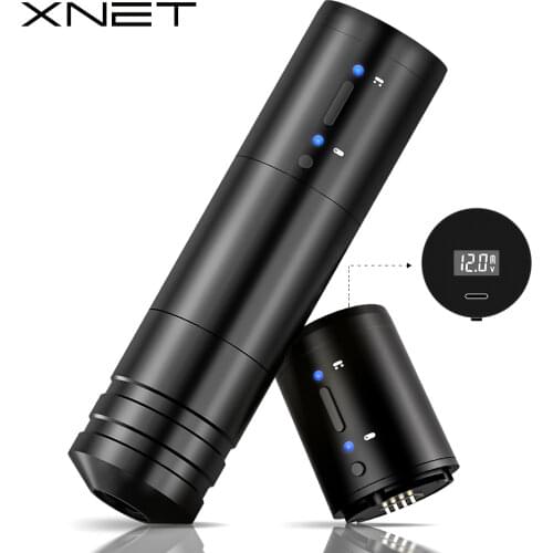 XNET Wireless Tattoo Machine Pen Strong Brushless Motor LED Digital Display Low Vibration 2400mAh Lithium Battery for Tattoo Art