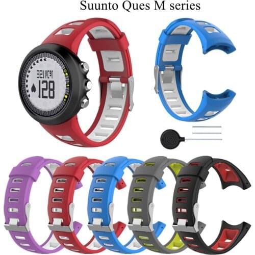 Silicone Watch Strap For Suunto Ques M1 M2 M4 M5 M Series Smart Watch Wrist Band Sport Bracelet Replacement For Suunto Watchband