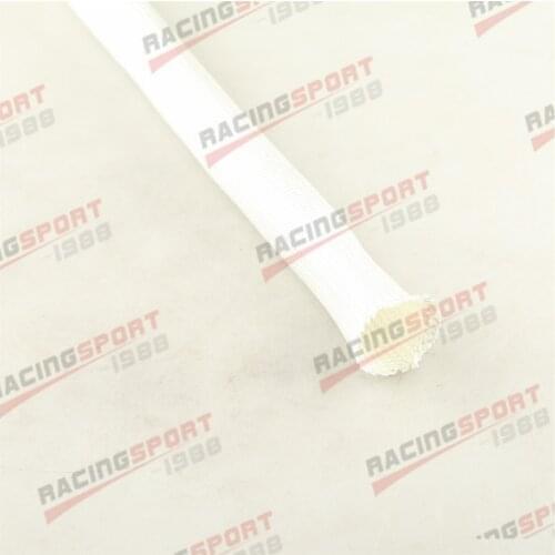 Heat Shield High Temp White H-eat Sleeve Fiberglass Adjustable 3FT x 1/2" (13mm)