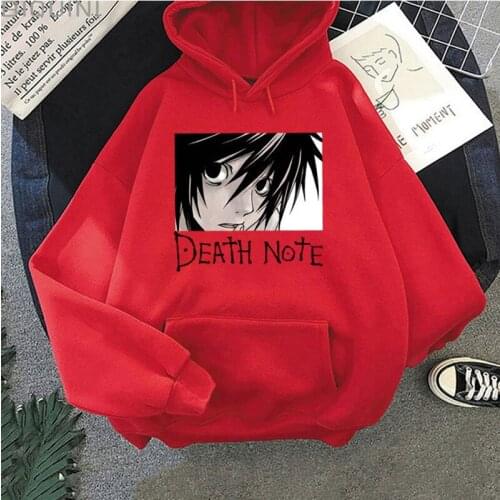 2021 Anime Cartoon Death Note Printing Hoodies Sweatshirts Men Women Pullovers Long Sleeve Unisex Dropshipping Regular Tops