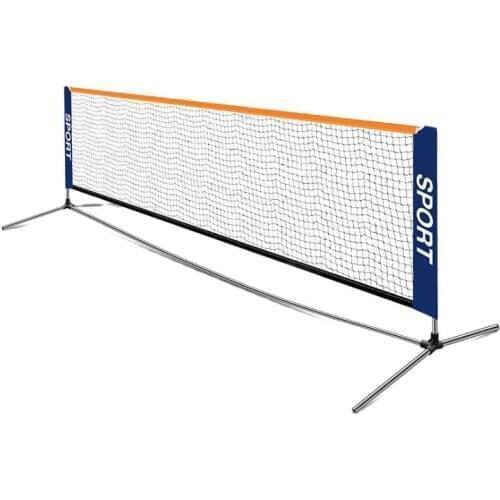 High quality 6M Simple standard indoor and outdoor badminton tennis net frame portable adjustable height bracket set