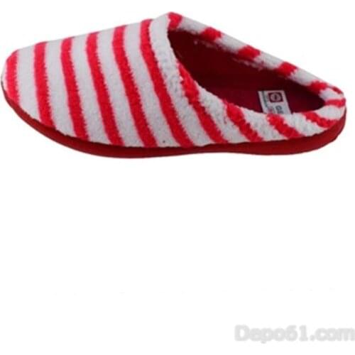Overhead women casual elegant red black striped home Slipper