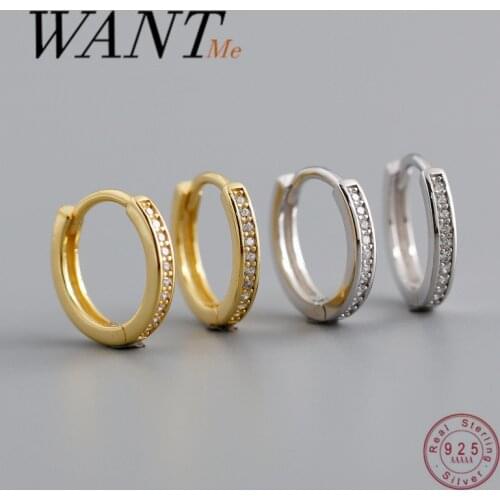 WANTME Minimalist Genuine 925 Sterling Silver Round 11mm Ear Buckle for Women Bohemian Unisex Fashion Party Earrings Jewelry