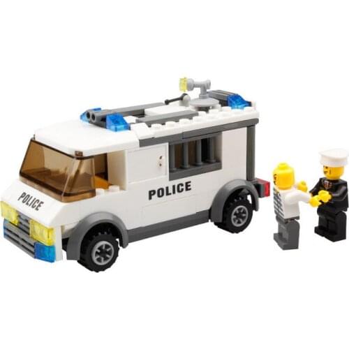 135pcs Kaizhi 6730 Water Police Headquarters Series Police Prisoner Car Assembled Toy Gifts