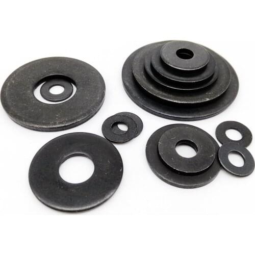 2/25pcs M3 M4 M5 M6 M8 M10 M12 M14 M16 Black Grade 8.8 Steel Extra Large Size Big Wide Thick Flat Washer Plain Gasket
