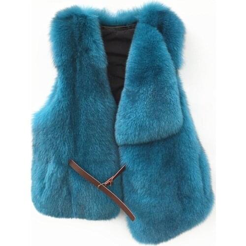 2020 high quality new arrival hot sale women fur coat real fox fur vest whole piece fur gilet fashion thick fur coat