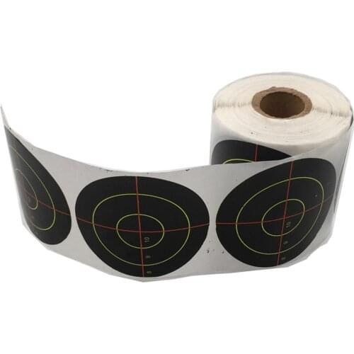 250 Packs 3'' Fluorescent Yellow Paper Target Stickers