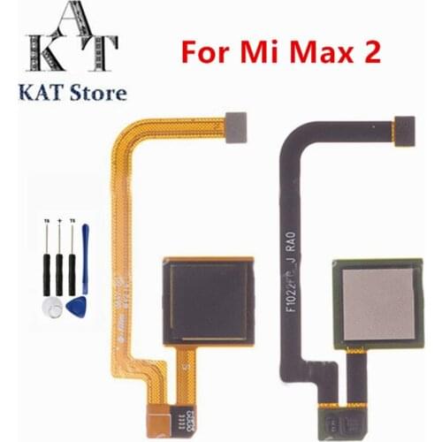 5PCS For Xiaomi Max 2 Fingerprint Scanner Touch Sensor ID Home Button Return Keypad Flex Cable Replacement Parts
