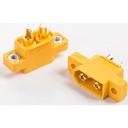5PCS Yellow XT60E-M Mountable Male Plug Connector For RC Models Multicopter Fixed Board DIY Spare Part Remote Control Toy Parts