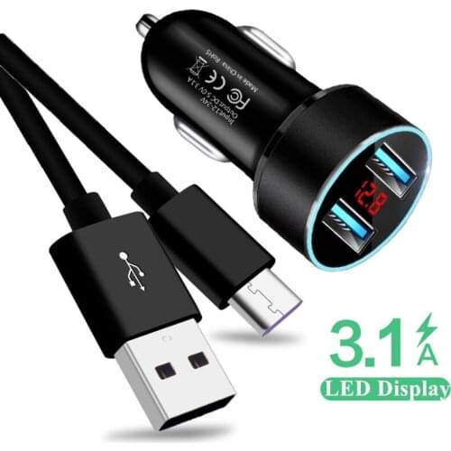 Car Charger USB 3.1 Type C Fast Charging Data Cable For Samsung A90 A80 A70 A60 A50 A40 A30 S8 S9 S10 Plus Car Charger Cable