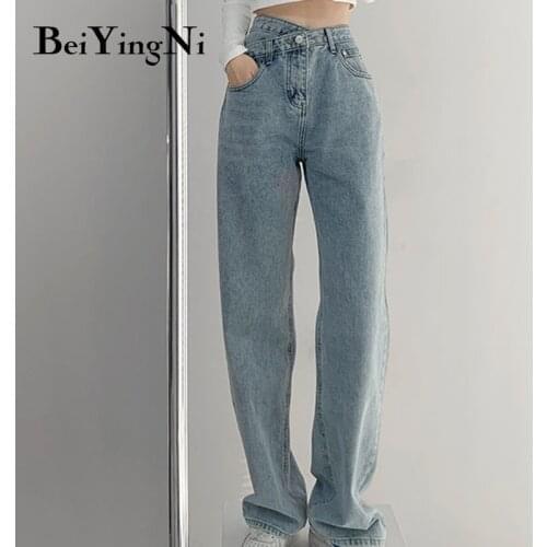 BEIYINGNI Wide Jeans