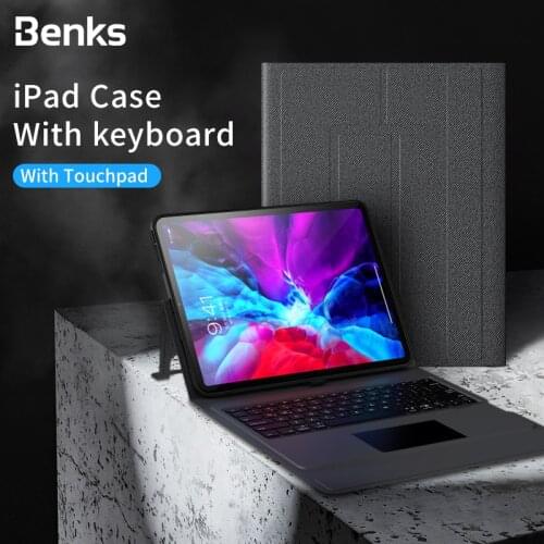 Benks Wireless Bluetooth keyboard Touchpad Keyboard Pen Slot Leather Case Stand For iPad 12.9 11 2020 2018 Air3 10.5 10.2 10.9