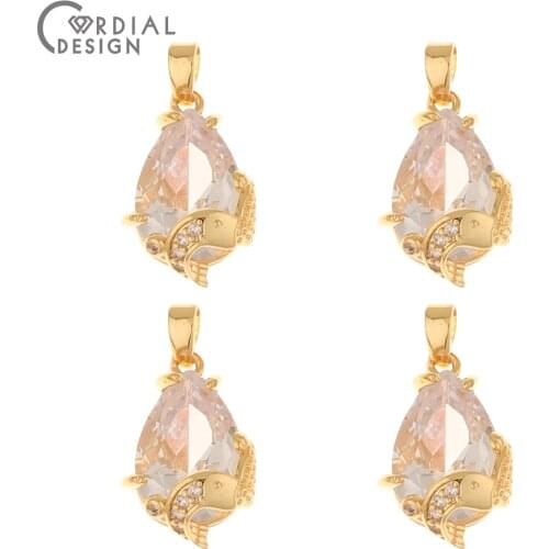 Cordial Design 30Pcs 13*22MM DIY Pendant/Necklace Making/Jewelry Findings & Components/Hand Made/CZ Charms/Jewelry Accessories