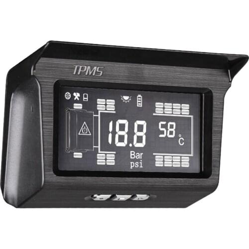 SPY 22 Wheels Sensores Tpms Truck Solar Digital Wireless Air Gage Tire Pressure Gauge Monitor System