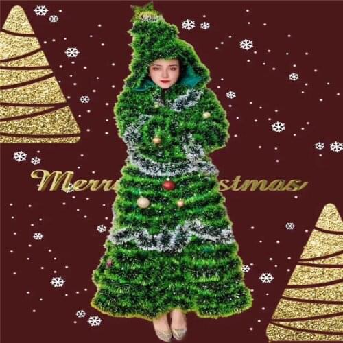 H151 Bodysuit Christmas Eve Jumpsuit Sexy Performance Feathers Singer Cypress Prom Pine Dance Elastic Stretched Tight Show Party