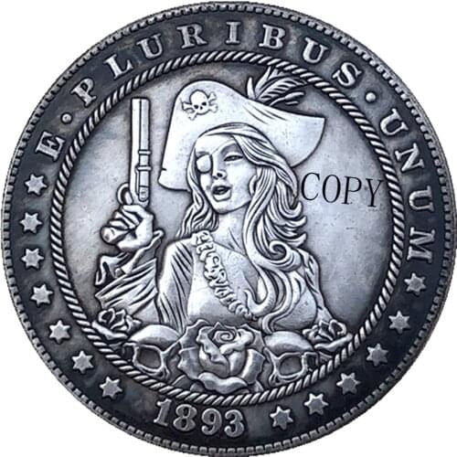 Hobo Nickel 1893-S USA Morgan Dollar COIN COPY Type 179